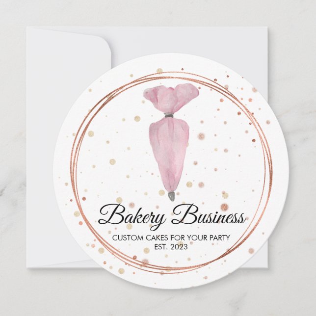 Convites Decoração do bolo de pastelaria Patisserie com Aqu (Frente)