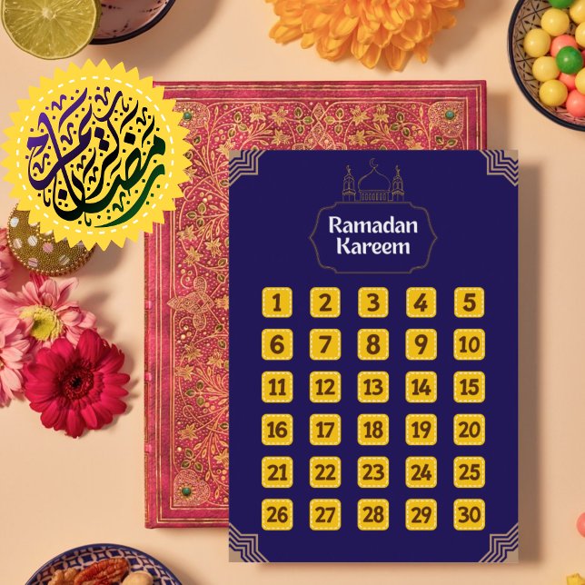 Convites Decoração Islâmica do Ramadão: Design Moderno de C (Islamic Ramadan Decoration: Modern Calendar Design Invitation)