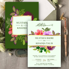 Convites Decoração Moderna com Flores e Elementos Islâmicos