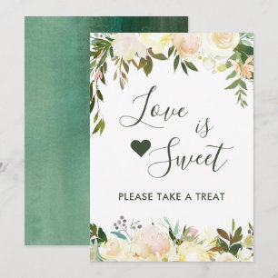 Convites Decoração Rústica Floral Verde O Amor é Doce Bar d