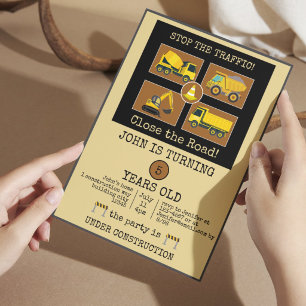 Convites Decorações de Aniversário Infantil de Caminhão de 