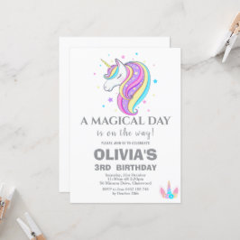 Convites Decorações de Festa de aniversário Unicórn