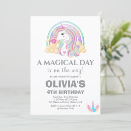 Convites Decorações de Festa de aniversário Unicórn