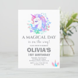 Convites Decorações de Festa de aniversário Unicórn