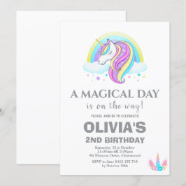 Convites Decorações de Festa de aniversário Unicórn
