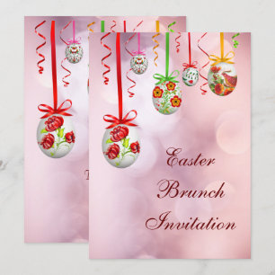 Convites Decorações de Ovos de Páscoa & serpentinas Brunch