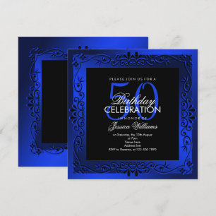 Convites Decorativo Azul Clássico enquadrado no 50º Anive