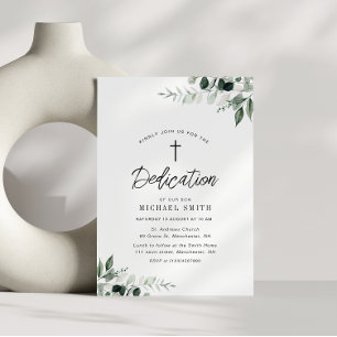 Convites dedicação de água-colorida verde