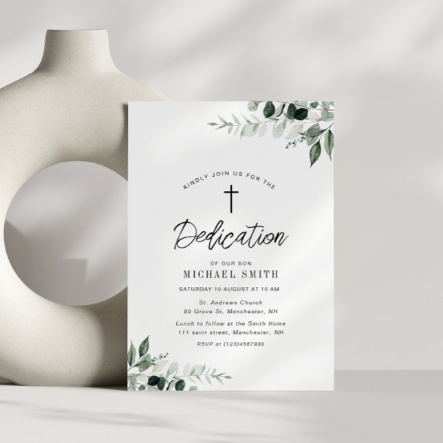 Convites dedicação de água-colorida verde (Criador carregado)