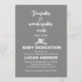 Convites Dedicação De Bebês Feliz E Maravilhosamente Feita