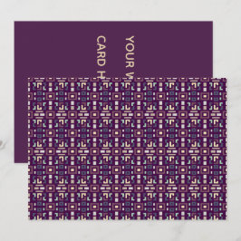 Convites Deep Purple e Terroso Abstrato Geométrico