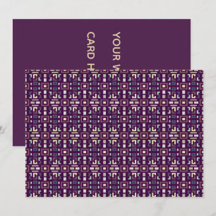 Convites Deep Purple e Terroso Abstrato Geométrico