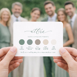 Convites Deep Sage Wedding Attire Color Palette