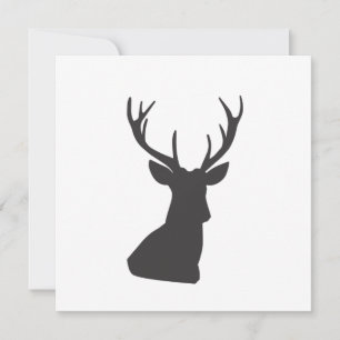Convites Deer Deer Silhouette Animal Selvagem Postca