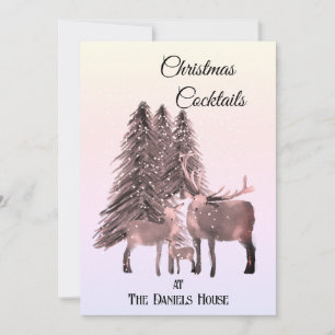 Convites Deer no Caqueteiro de Natal da Neve