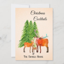 Convites Deer no Caqueteiro de Natal da Neve