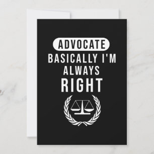 Convites Defensor Basicamente Advogado Está Sempre Certo
