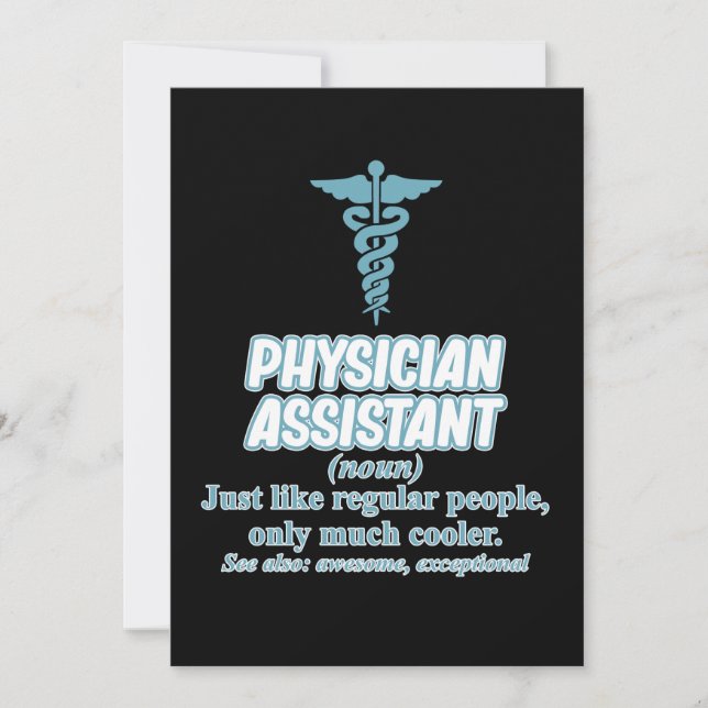 Convites Definição de Assistente Médico PA Estudantes de Me (Frente)