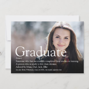 Convites Definição de foto de graduado moderno 