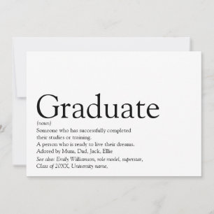 Convites Definição de Graduado Moderno Festa de Formatura 