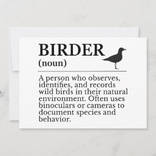 Convites Definição de observador de aves - observador de av