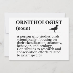 Convites Definição de Ornitólogo - Vogelkunde (Observação d