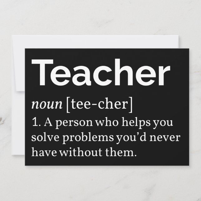 Convites Definição de Professor (Frente)