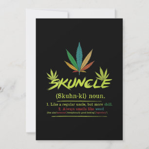 Convites Definição de Tia Skuncle Fumando Maconha Tio Engra
