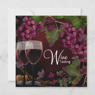 Convites Degustação de Vinho de Uvas Vermelhas e Verdes Vin