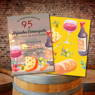 Convites Degustação de Vinho e Queijo com Classe Espanhol 9