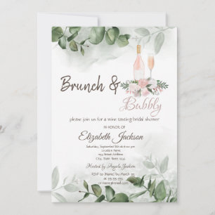 Convites Degustação de Vinho Eucalipto Verde Brunch & Espum