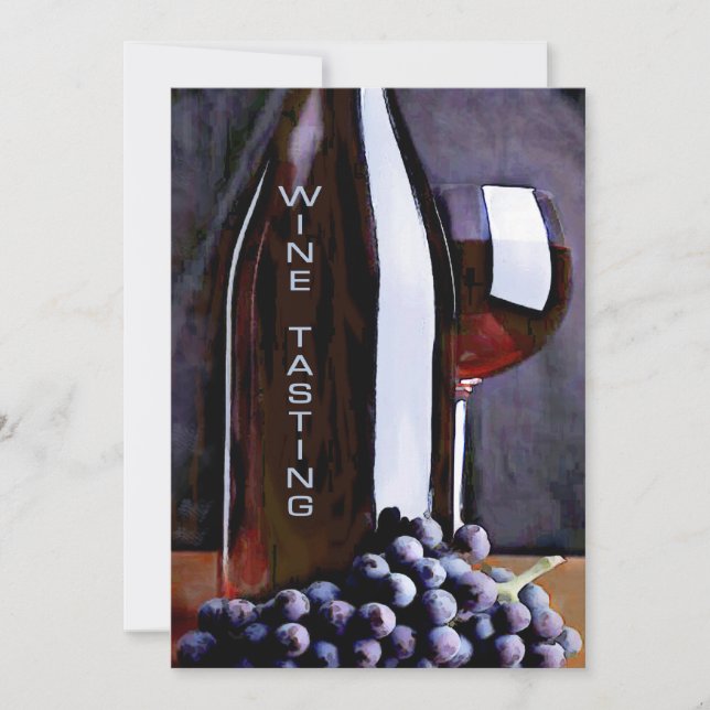 Convites Degustação de Vinhos Red in the Shadows (Frente)