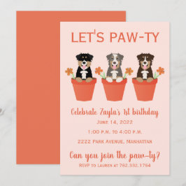 Convites Deixa Cachorros Australianos Pawty