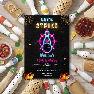 Convites Deixar Greve de Boliches esportivas azuis legal 10