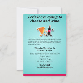 Convites Deixar o envelhecimento com queijo e vinho