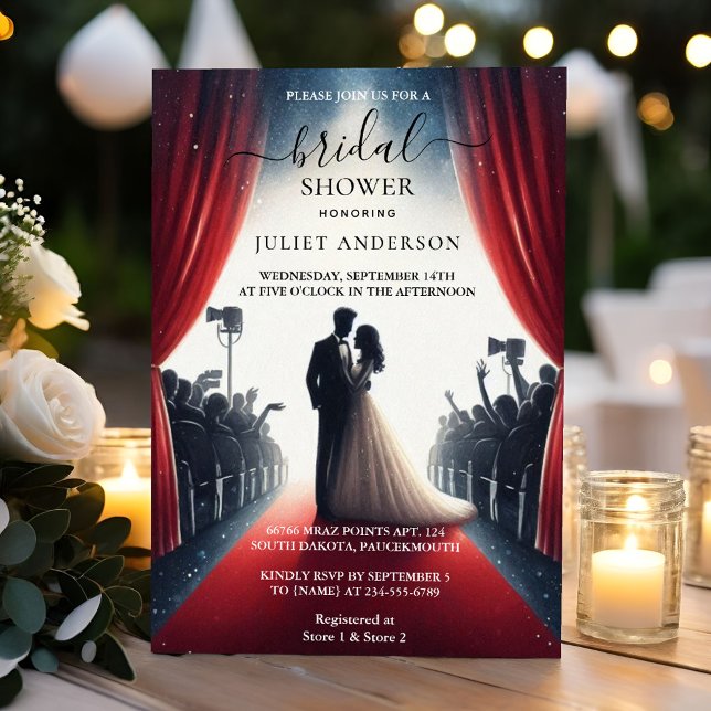 Convites Deixar o Tíquete de Cinema Mais Popular Chá de pan (Criador carregado)