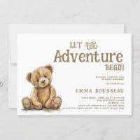 Deixe A Aventura Começar O Chá de fraldas Do Urso