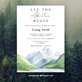 Convites Deixe A Aventura Começar O Chá de fraldas Dos Rapa