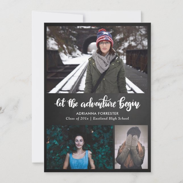 Convites Deixe A Aventura Começar O Quadro | Formando (Frente)
