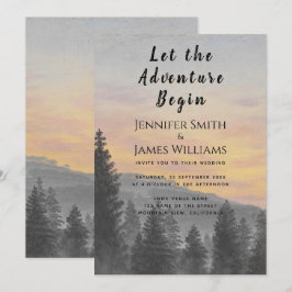 Convites Deixe a Montanha da Floresta do Casamento de Avent