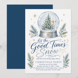 Convites Deixe a Neve dos Bons Tempos Festa de Natal