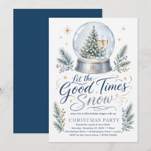 Convites Deixe a Neve dos Bons Tempos Festa de Natal