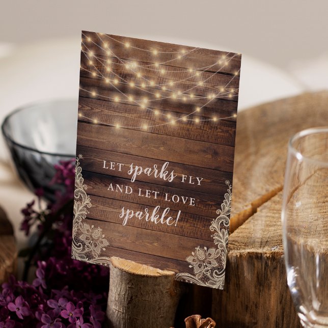 Convites Deixe as Faíscas Voarem | Placa de Casamento com L (Sign Mock-up)
