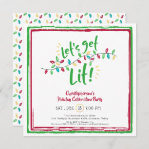 Convites DEIXE E.U. OBTER ILUMINOU a festa natalícia das