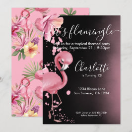 Convites Deixe Flamingle Tropical Rosa Flamingo Aniversário