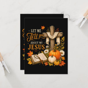 Convites Deixe-me contar sobre o meu Jesus cristão