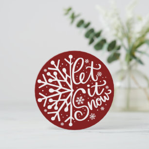 Convites Deixe Nevar Floco de Neve de Inverno Temporada de 