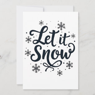 Convites Deixe Nevar Floco de Neve Inverno Natal