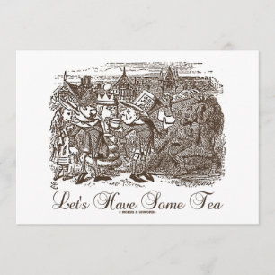 Convites Deixe-nos comer algum chá (país das maravilhas