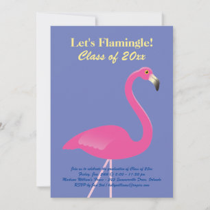 Convites Deixe-nos Flamingle! Classe 2019 do partido - roxo